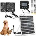 Solar Fan for Chicken Coop 3 Modes Controller Solar Exhaust Fan for Shed Greenhouse Solar Powered Fan for Intake or Exhaust Vent Cooling Air Fan