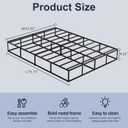 10 Inch High Profile Queen Box Spring, Heavy Duty Metal Frame Mattress Foundation with Fabric Cover, Easy Assembly, Noise-Free (10 Inch, Queen)