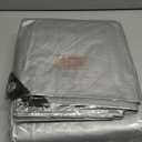 RAINDEWAY Tarps Heavy Duty Waterproof 10x12 Feet,10Mil Thick Multipurpose Poly Tarp Cover with Metal Grommets and Reinforced Edges,Silver/Brown Tarp