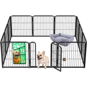 FXW Homeplus Indoor Dog Playpen with Divider Connectors, 24" H, 12 Panels
Calm Indoor Play Area, Two-Zone Layout, For Puppies & Small Dogs, Patented