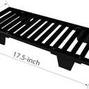 Fire Beauty Fireplace Log Grate,17''Firewood Log Burning Rack Holder,Fire place Log Grate Cast Iron,Heavy Duty Fire Grate,Wrought Iron Fire Place Grates,Fire Place Accessories,Firewood Stove Insert