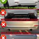 Rear Diffuser w/LED Light Fit for BMW 3 Series F30 LCI 2016 2017 2018 328i/ 330i/ 330e Accessories (Base/Regular Model Only) Replaced Rear Bumper Lower Lip Splitter Exterior Part Gloss Black