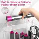Storage Holder Compatible with Dyson Airwrap Styler Accessories, Acrylic 6 Holes Countertop Organizer Stand, Desktop Organizer for Storage Long Barrel Attachments for Bathroom