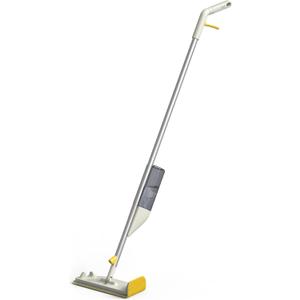 Joseph Joseph CleanTech 2-in-1 Multi-Surface Spray Mop with Washable Microfiber Cleaning Pad & Spot-Cleaning Abrasive Scrubber, Wall Mounted for Easy Storage