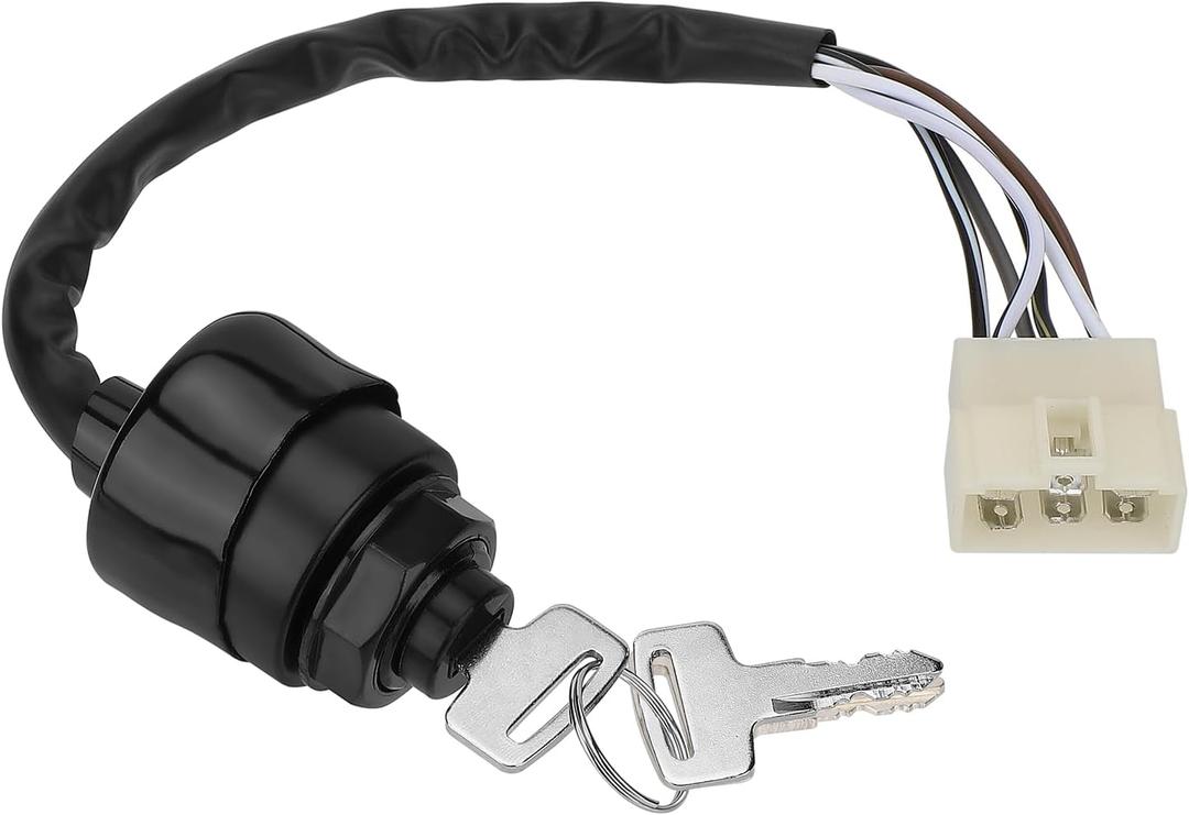 M MATI Ignition Key Switch 6Wires for Kawasaki Mule 2010 2020 2030 2500 2510 2520 500 520 550 1990-2004 Mule SX 2017-2023 Mule 4000 4010 2021-2023 27005-1146 27005-1191