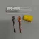 Nail Drill Bits, 2 Pcs Safety Nail Bits for Nail Drill, 3/32'' Tungsten Carbide Nail Drill Bit, Smooth Round Top Large Barrel Bits, Nail Supplies for Nail Tech to Remove Acrylic Nails (2XC) (Double Coarse-2XC)