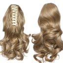 16" Short Wavy Ponytail Claw Clip in Hair Extensions Synthetic 