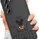 Threehundred Case for Samsung Galaxy S23+ Plus 6.6", Cute Aesthetic Design Black Translucent Frosted Matte Soft Bumper & Hard Back Protective Phone Case with Camera Protection - Mic