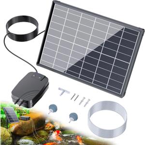 Biling 8W Solar Pond Aerator, 4400mAh Battery Backup Solar Aerator for Pond, 3 Working Modes Solar Air Pump for Outdoor Small Pond Fish Tank