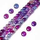100pcs 10mm Purple Dragon Vein Agate Beads Natural Gemstone Beads Round Loose Beads for Jewelry Making
