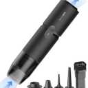 HOTO Handheld Vacuum Cleaner Cordless, Desk Vacuum Cleaner Compressed Electric Air Duster 15000Pa Suction, 4-in-1 Portable Vortex Vacuum Dust Buster Air Blower for Computer, Keyboard, Coffee Grounds