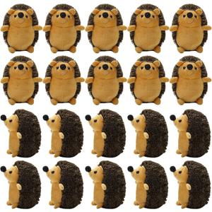20 Pieces Mini Hedgehog Keychain Plush Bulk Stuffed Animal Keyring Charms Backpack Accessory Ring Bags Purse DIY Decor for Valentine's Day Gift Wedding Shower Birthday Christmas Party Favor