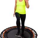 FIT Bounce PRO XL Premium Bungee Rebounder USA | Half Folding Silent Indoor Mini Trampoline | Adults & Kids | DVDs & Online Workouts | Extra Large Bounce Area | Max Load 400lbs | Ready Assembled