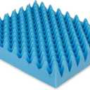 Gilbins Convoluted Egg Crate Foam Chair Cushion, Seat Cushion, Car Seat Cushion, Office Chair Cushion or Wheelchair Cushion to Relieve Back Pain Wheelchair and Recliner Chair Pads (Blue Without Cover)