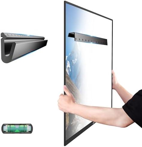 HYPIGO Studless TV Wall Mount, No Stud TV Wall Mount for Most 32–75 Inch TVs, No Drill Drywall TVs Hanger Bracket, Max VESA 600×400 mm Up to 150 lbs, Easy Install with New Bubble Level Included