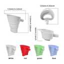 Silicone Flour Funnel for KitchenAid Mixer with Spoon Scale, Without The Mess&Easy-Pour&Easy Clean Flour Chute Funnel Compatible with KSM150&More with Hanging Hole (White, 1pcs)