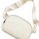 Amazerbst Belt Bag, Fanny Pack, Everywhere Belt Bag, 40 Inch Adjustable Strap, for Women and Men, Waterproof (Beige)