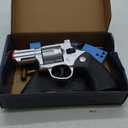 Revolver Toy Gun with Holster Silver - Soft Bullet Western Cowboy Prop Revolver Gun Plastic Play Guns Pistol for Kids Boys Age 6+ Foam Blaster CS Toy Rifle Sniper Small Hand Gun Cosplay Shoot Games