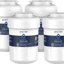 GLACIER FRESH Replacement for MWF Refrigerator Water Filters, SmartWater MWFP, MWFA, GWF, HDX FMG-1, WFC1201, RWF1060, 197D6321P006, Kenmore 9991, 4 Pack (White)