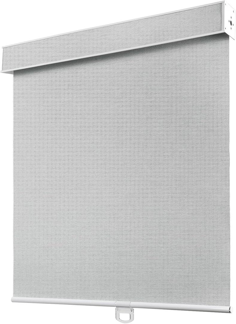 Cordless RV Blind, Blackout Window Curtain Pleated Shade for RV, Camper and Motorhome Window, Fit for 18" W x 18" H Rough Opening RV Window, Grayish White, 25"W x 24"H