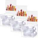 Bucherry 3 Pcs Acrylic Donation Box with Slot, 6 x 5 x 5 Inches Clear Ballot Suggestion Raffle Ticket Box with Sign for Fundraising, Raffle, Collecting, Donating, Voting