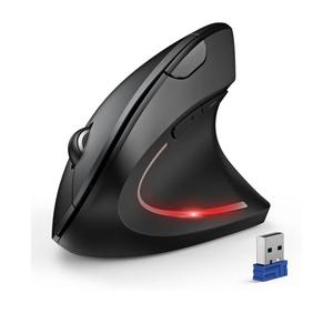 TECKNET Ergonomic Mouse, Wireless Bluetooth Vertical Mouse, 4800 DPI Optical Tracking, 6 Adjustable DPI, Quiet Clicks, 2.4GHz with USB A Receiver, 12 Months Battery, 6 Buttons, Wide Compatibility
