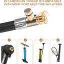 BOXOB 5pcs Air Release Extension Hose Kit, Tire Inflator Hose Valve Adapter Air Pump Extension Tube Inflatable Nozzle Bike Pump Hose Attachments for Air Compressor