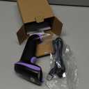 WoneNice 2.4G Wireless Barcode Scanner 1D Handheld Cordless Barcode Reader for Retail, Warehouse, Inventory 100ft Range, Plug & Play Compatible with Windows, Linux, POS (Purple)