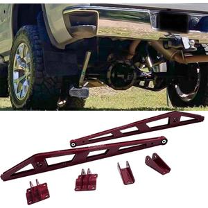 Traction Bar Kit for 0-7.5" Lift: Fits Chevrolet Silverado 1500 2007-2018 4WD/2WD, GMC Sierra 1500 2007-2016 4WD/2WD (red)