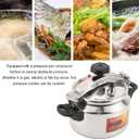 Stainless Steel Pressure Cooker, Aluminum Explosion Proof Pressure Canner Large Capacity Rice Cooker Cookware with Compound Bottom for Gas Electric Flat Top Stoves Easy To Open