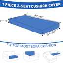 MAXIJIN Waterproof Couch Cushion Covers Stretch Sofa Seat Slipcovers WashableSectional Outdoor Cushion Covers with Elastic Bottom for Dogs Pets Kids (1 Pc Loveseat Cushion Cover, Light Gray)