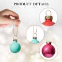 WDS WONDROUS Glass Christmas Ball Ornaments Set of 24, Pink & Blue & Green & Brown Christmas Ornaments, Small Hanging Ball Ornament Set for Holiday Decor, Fall & Winter Decor Xmas Decorations Party (Colorful2)