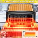 Car Heater & Defroster 12V Portable Car Heaters for Vehicle 200W Fast Heating & Cooling Fan with 360 Rotatable Base Plug In Windshield Defogger for Car,Truck,SUV,RV | Auto Heater for Winter Driving