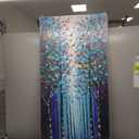 Forest Landscape Hand Painted Art Oil Painting Dark Blue Large Vertical Canvas Wall Art 4623 Inch Oil Painting Home Wall Decoration Art (Ts09)