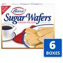 Biscos Creme Filled Sugar Wafers, 6 - 8.5 oz Boxes (EXP 06/15/26)