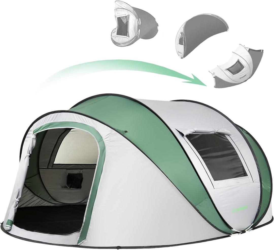 EchoSmile Pop Up Camping Tent For 6 Person Easy Setup Tent, Water Resistant Dome, Portable with Carry Bag