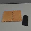 Skyygemm Natural Wood Scalloped Bookends for Shelves, Non Slip Decorative Cute Aesthetic Preppy Heavy Duty Book Ends Organizer Stopper for Nursery Home Decor Office