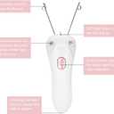 Threading Hair Removal, Hair Removal Device, Electric Threading Epilator USB Hair Remover for & Body Hair Removal with Cotton Thread Roll (Pinks)
