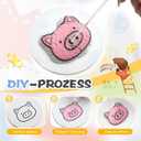 2Pack ZRW Magic Puffy Paint,Magic Foam Texture Painting,3D Drawing Mag-ic Canvas Sponge,DIY Bubble Drawing Pens Art Supplies (Round)