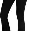 roswear Women's Trendy Stretchy Flare Jeans Mid Rise Bootcut Curvy Denim Pants (Large, Black)