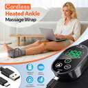 2PCS Cordless Foot Massager for Neuropathy, Foot and Ankle Massager for Pain Relief, 3000mAh Rechargeable Ankle Heating Pad with Massage for Circulation, Gray
