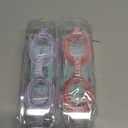 Aegend 2 Pack Kids Goggles, Swimming Goggles for Kids Age 4-16 Boys and Girls Youth, Anti-Fog Pool Goggles, Light Purple & Red