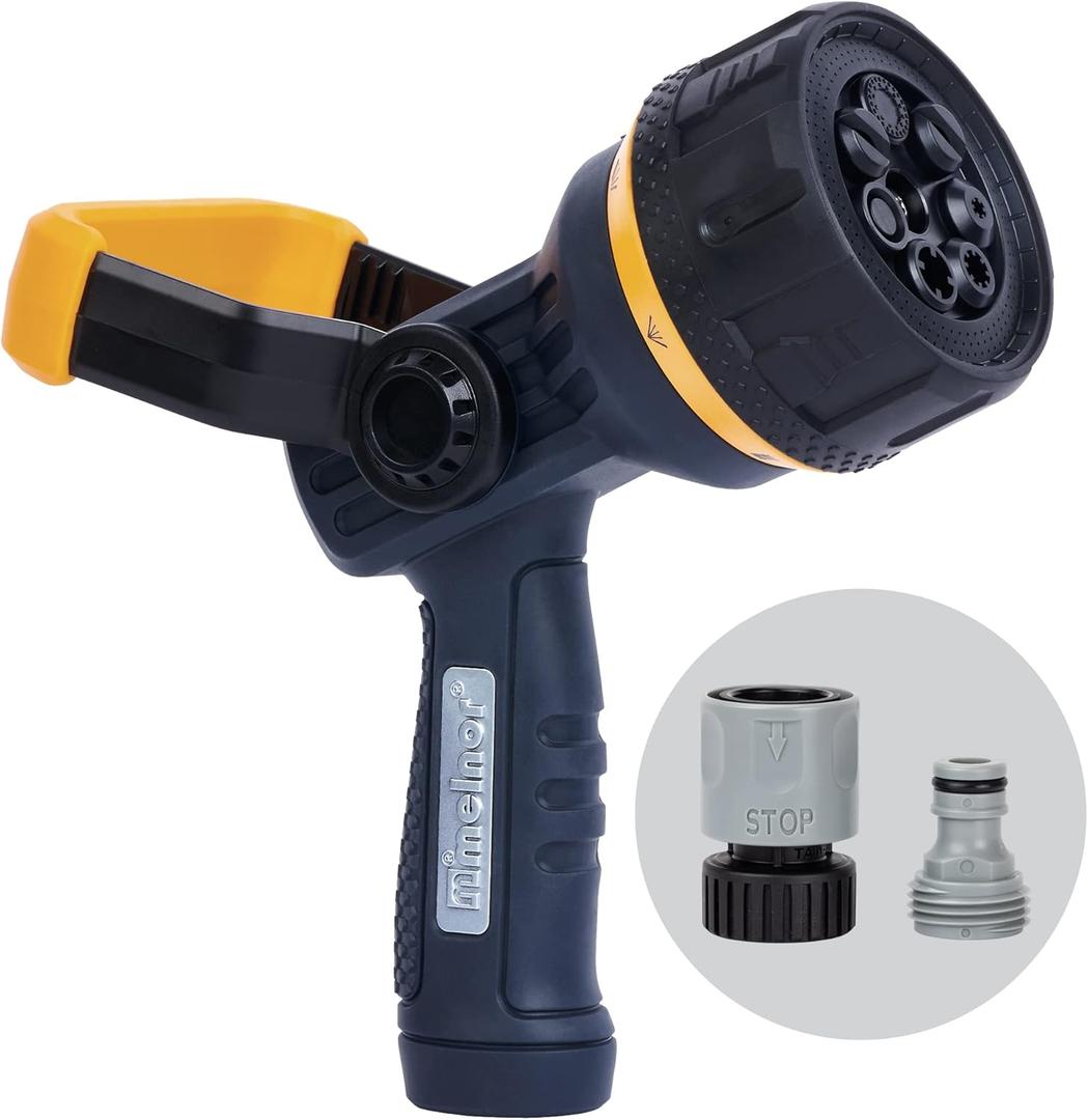 Melnor 65157AMZ Torrent Fireman's Nozzle w/Quick Connect Set (Multi-Pattern)