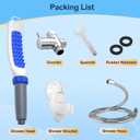 Dog Shower Attachment, Rubber Dog Grooming Bath Brush for Long & Short Haired Dogs and Cats, Pet Hair Scrubber For Washing, Deshedding, Massage, Stainless Steel Shower Hose