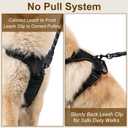 No Pull Dog Harness, Adjustable Reflective Front Clip Pet Vest with Easy Control Handle for Medium Dogs (Blue,M)
