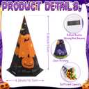 Ctosree 36 Pcs Halloween Treat Boxes Cone Halloween Boo Candy Box Bulk Pumpkin Ghost 6 Patterns Goodie Cookies Snack Boxes for Kid Trick or Treat School Party Favor Supplies Decoration (Spooky)