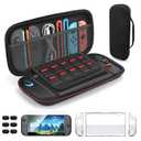 EEEKit Carrying Case Accessories Compatible with Nintendo Switch 2, Portable Travel Game Bag with Clear Protective Cover, HD Screen Protector, 6 Thumb Stick Caps