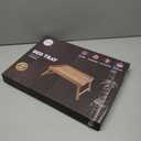 7 x VaeFae Acacia Bed Table Tray, Wooden Breakfast Tray with Folding Legs, Bed Tray for Eating and Laptop, Eating Trays for Bedroom