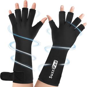 SuzziPad 2PK Hand Ice Pack for Fingers, Wrist & Forearm, Extended Length Reusable Cold Wrap for Arthritis & Carpal Tunnel, Cold Therapy Hand Sleeve for Post-Workout, Tendonitis, Women & Men, L