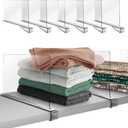 6 Pack Acrylic Shelf Dividers for Closet Organization, Clear Shelf Divider Fits Shelves of 0.4-1 Inch,Purse Organizer for Closet, Shelf Organizer, Closet Organizers and Storage